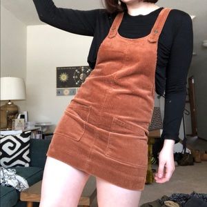 Corduroy overall dress